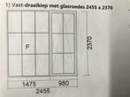 Vast-Draaikiep raam B2455mm x H2370mm staat: NIEUW, Doe-het-zelf en Bouw, Kunststof, Nieuw, Ophalen of Verzenden, Inclusief glas