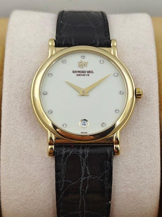 Raymond Weil - Sans prix de réserve - 18k GP Diamond dial, Handtassen en Accessoires, Horloges | Heren
