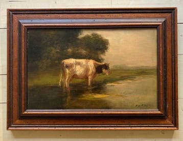 Fedor van Kregten (1871–1937) - Koe aan de waterkant