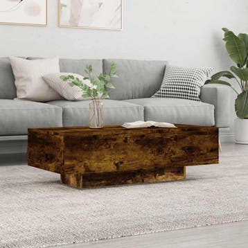 vidaXL Salontafel 100x49,5x31 cm bewerkt hout gerookt, Verzenden, Nieuw
