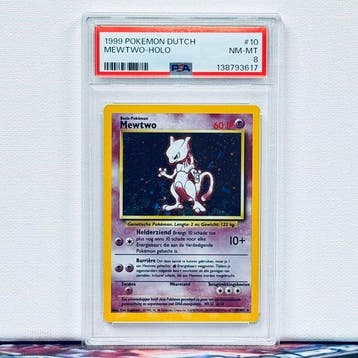 Pokémon Graded card - MEWTWO-HOLO #10 - Pokémon - PSA 8, Hobby en Vrije tijd, Verzamelkaartspellen | Pokémon, Nieuw