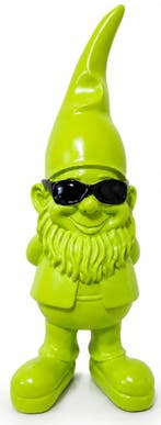 Coole Groene kabouter met bril - 28 cm, Tuin en Terras, Tuinbeelden, Verzenden, Nieuw