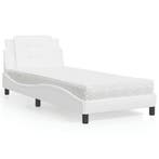 vidaXL Bedframe zonder matras Zadar kunstleer wit 80x200, Verzenden, Nieuw