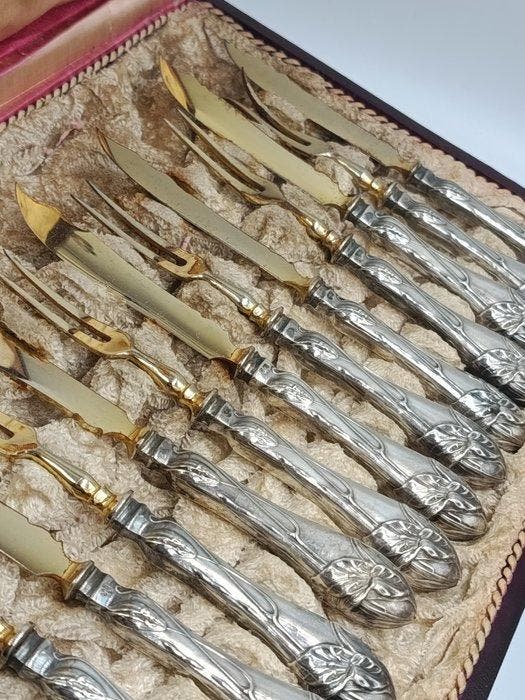 Serveerset voor vis - .800 zilver, Antiquités & Art, Antiquités | Argent & Or