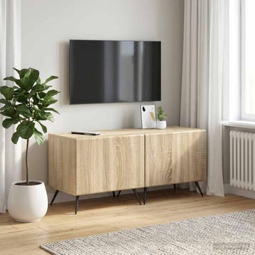 vidaXL Tv-meubel Sonoma Eiken Bewerkt hout, Verzenden, Nieuw