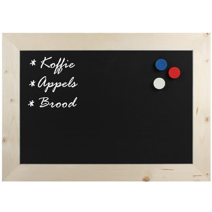 Krijtbord Magnetisch Hout Blank 70x90 cm, Huis en Inrichting, Woonaccessoires | Lijsten, Verzenden