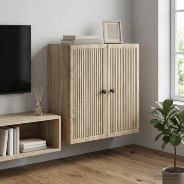 vidaXL Wandkast Sonoma Eiken 59 x 31 x 60 cm Bewerkt hout, Verzenden