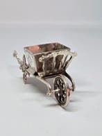 Figurine - Antieke Kruiwagen Miniatuur - Argent 835