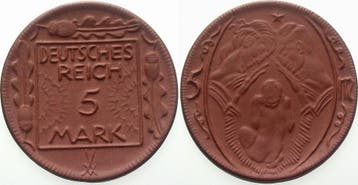 5 Mark 1920 Staatliche Notmunten, Verzenden