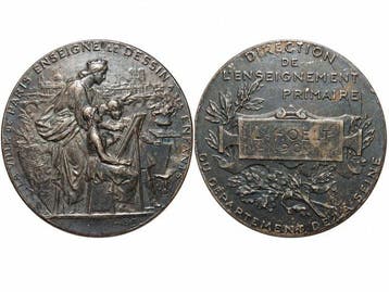 Frankrijk. Lot de 6 médailles et jetons en argent – XIXe/XXe