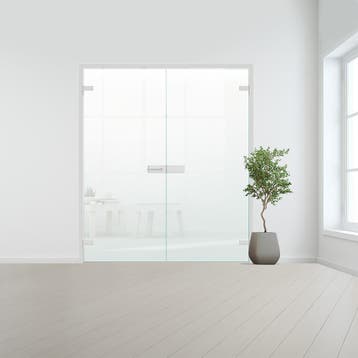 Glazen dubbele binnendeur voor opdek kozijn aluminium beslag, Bricolage & Construction, Vitres, Châssis & Fenêtres, Verzenden