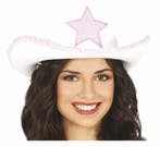 Witte Cowboy Hoed Met Stet, Verzenden, Nieuw