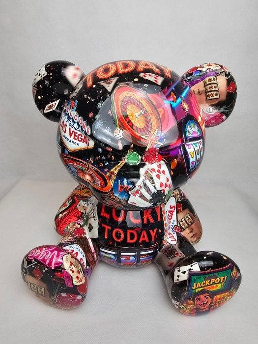 ArtBrut by Ann - Mad Bear Jackpot, Antiek en Kunst, Kunst | Designobjecten