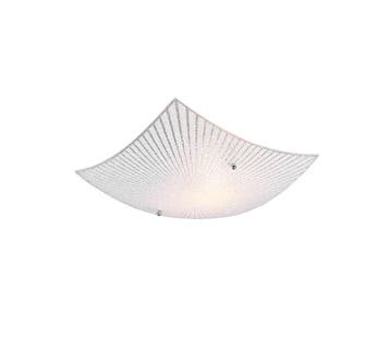 Trio ELISA plafondlamp | E27 Fitting | chroom met transparan, Verzenden, Nieuw