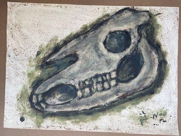 René Allio (1924-1995) - Crâne de cheval art brut (vendu