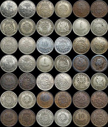 India, Macao, Sint Thomas, Timor, Kaapverdië, Mozambique,