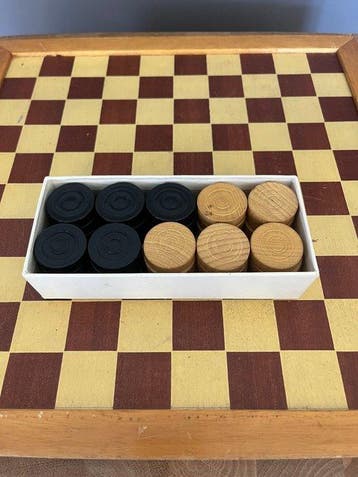 Homas - Jeu de société - dambord schaakbord - Bois