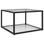 vidaXL Salontafel 60x60x35 cm gehard glas transparant, Huis en Inrichting, Verzenden, Nieuw