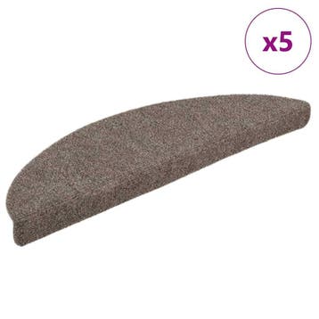 vidaXL Trapmatten Zelfklevend 5 stuks 56x17x3 cm Beige, Doe-het-zelf en Bouw, Verzenden, Nieuw