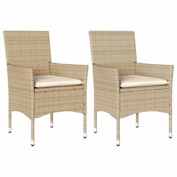 Tuinstoelen Beige | Tweede kansje | OP = OP, Tuin en Terras, Tuinstoelen, Verzenden, Zo goed als nieuw, Rotan