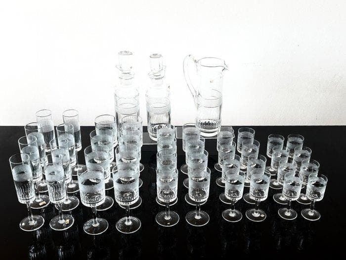 Drinkservies (43) - Antieke kristallen serviesset met, Antiek en Kunst, Antiek | Meubels | Tafels