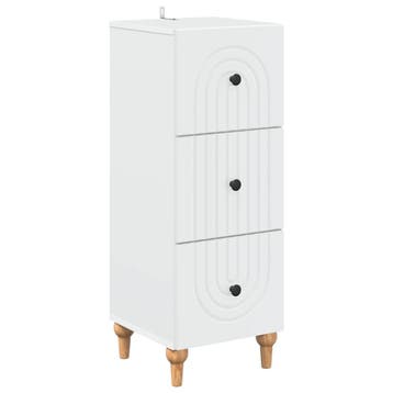 vidaXL Ladekast Wit 33 x 34,5 x 90 cm Bewerkt hout, Huis en Inrichting, Verzenden, Nieuw