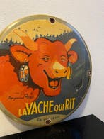 Vintage La Vache Qui Rit Emaille Reclamebord – Franse Food
