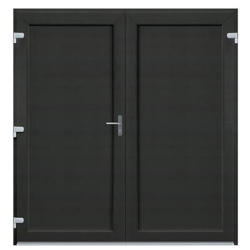 PVC Dubbele deur Vol Paneel Basic Plus b175xh204  antraciet, Minder dan 250 cm, Kunststof, Tuinhuis, Nieuw