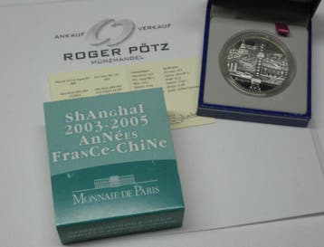 0,25 Euro 1/4 Euro 2005 Frankreich in China Shanghai zilv..., Verzenden