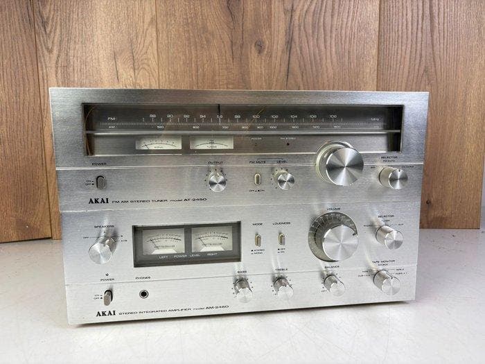 Akai - AM-2450 Amplifier + AT-2450 Tuner Hifi-set, Audio, Tv en Foto, Radio's