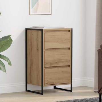 vidaXL Dressoir Ambachtelijk Eiken 42 x 36 x 75,5 cm Bewerkt, Verzenden