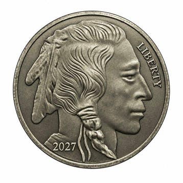Verenigde Staten. 5 x 2027 1 oz Titanium Buffalo Round BU