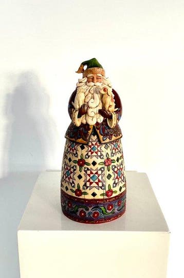 Jim Shore - Kerstbeeldje Enesco - Kerstman met zijn hond -, Diversen, Nieuw