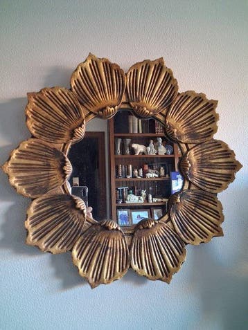 Miroir- Miroir du Soleil - Verre, bois dur de qualité,, Nieuw