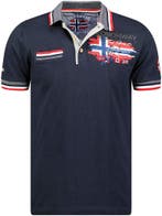Geographical Norway Denim Polo Shirt Met Borstzakje Krusty, Verzenden, Nieuw