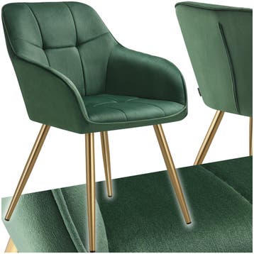 Eetkamerstoel Marilyn, fluweellook, gecapitonneerd, Huis en Inrichting, Stoelen, Verzenden, Nieuw