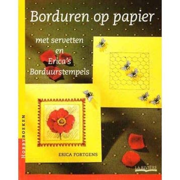 Borduren op papier met servetten en Erica's Borduurstempels, Verzenden, Nieuw