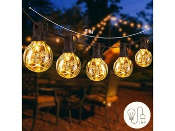 Veiling - JPro Copper 25 Warm/Wit Lichtsnoer op Netstroom 8, Tuin en Terras, Nieuw