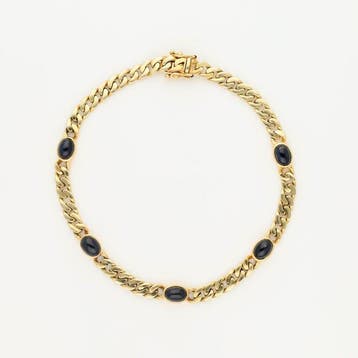 Armband - 14 karaat Geel goud Saffier