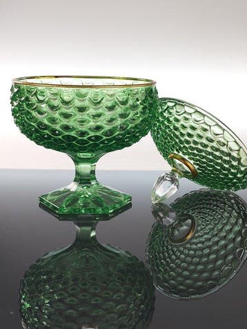 Secoloventesimo - Koekjesdoos - Bubbel - Bladgoud - Groene