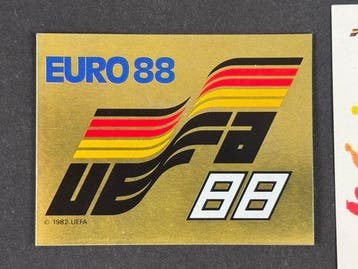 1988 Panini #3/4 Euro 88 - Logo & Poster - 2 Sticker -, Nieuw