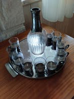Service à liqueur (13) - Verre, Plaqué(e) argent, Antiquités & Art