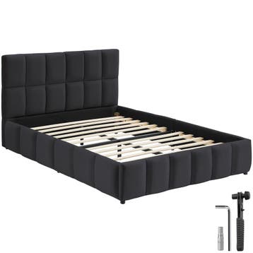 Stoffen bed Shirley met lattenbodem, draagkracht 250 kg, Verzenden, Nieuw