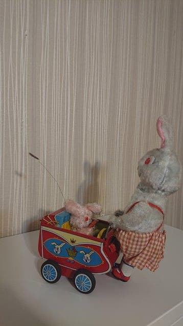 S&E - Blikken speelgoed - Rabbits & The Carriage - 1950-1960