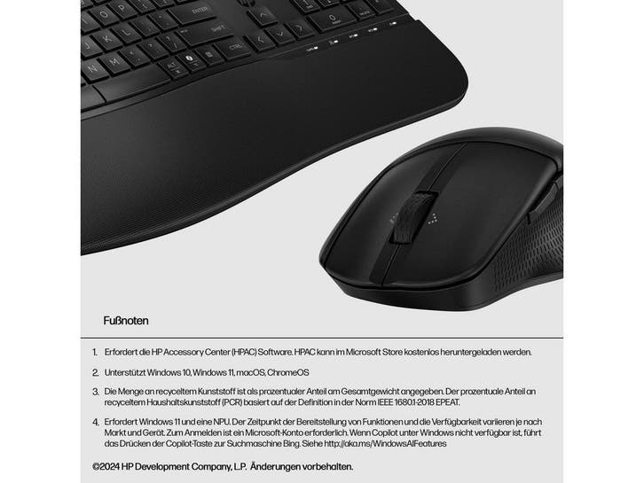 HP 680 Comfort - Toetsenbord en muis combi - Dual-mode -, Informatique & Logiciels, Claviers, Envoi