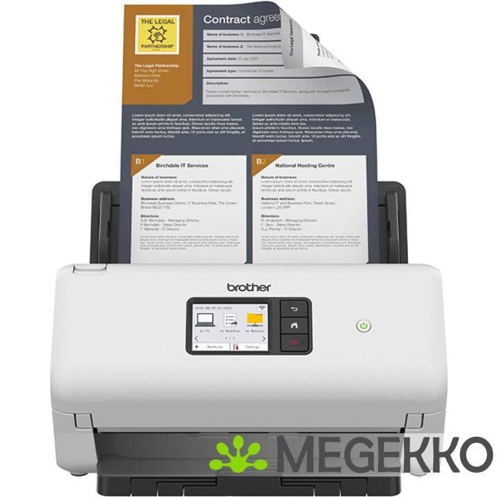 Brother ADS-4550W ADF-scanner 600 x 600 DPI Zwart, Wit, Computers en Software, Overige Computers en Software, Nieuw, Verzenden