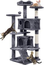 2dekans | Yaheetech Krabpaal - 3 Uitkijkplatforms - 2, Dieren en Toebehoren, Katten-accessoires, Ophalen of Verzenden, Nieuw