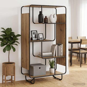 vidaXL Highboard Artisanaal eiken 80 x 37.5 x 144 cm Bewerkt, Verzenden, Nieuw