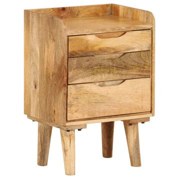 vidaXL Nachtkastje 40x30x59,5 cm massief mangohout, Huis en Inrichting, Verzenden, Nieuw