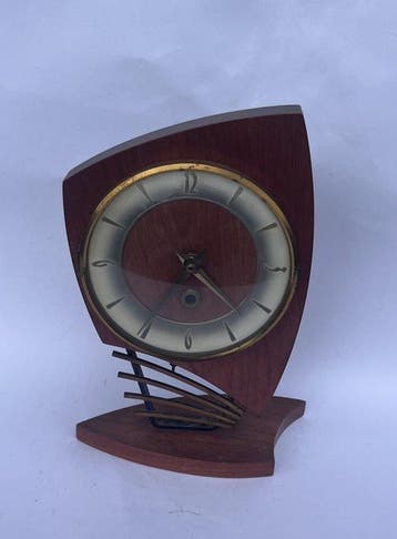 Pendule - Nufac Mid-century modern Hout en Messing -
